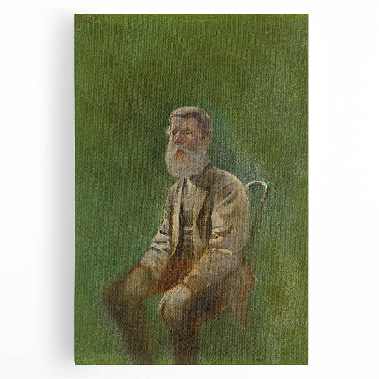 Modern Wall Art: Mednyánszky’s Study of a Seated Man in Earth Tones