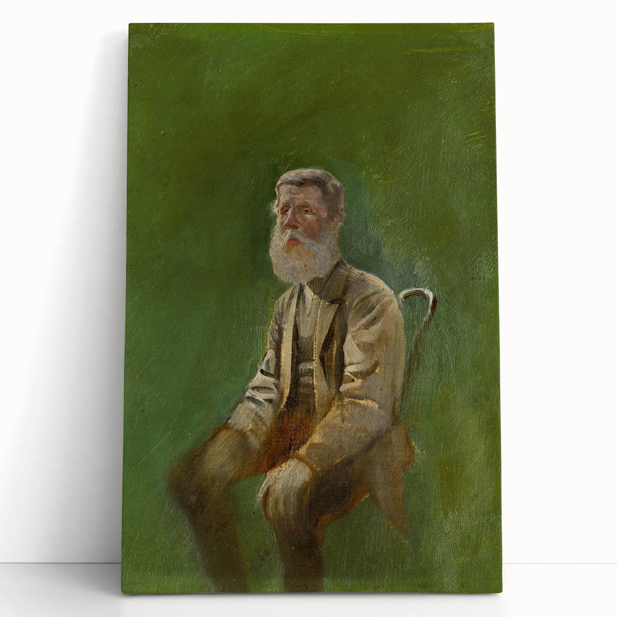 Modern Wall Art: Mednyánszky’s Study of a Seated Man in Earth Tones