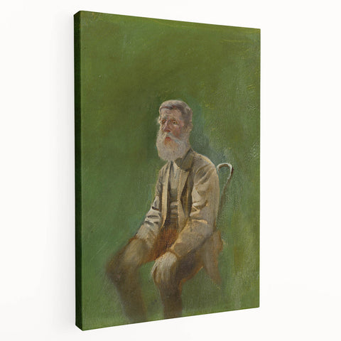 Modern Wall Art: Mednyánszky’s Study of a Seated Man in Earth Tones