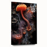 Large abstract wall art in muted earth tones on acrylic glass, ideal for bedroom or dining room decor.