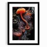 Extra large abstract art print featuring textured, colorful swirls on a framed canvas, suitable for living room decor.