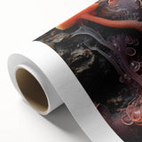 Art Deco style poster featuring soft pastel shades on rolled canvas, suitable as nursery wall art.