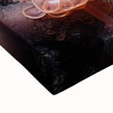 Large art of a black and white landscape painting on stretched canvas, ideal for bedroom wall decor.