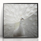 Large abstract wall art featuring a close-up animal design in black and white tones on a framed acrylic.