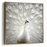 Close-up of a silver and gold landscape painting on a framed canvas, ideal for bedroom wall art.