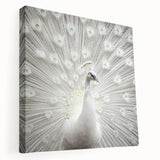 Close-up image of a butterfly on a canvas, featuring vivid blue and orange colors, ideal for kitchen wall art.