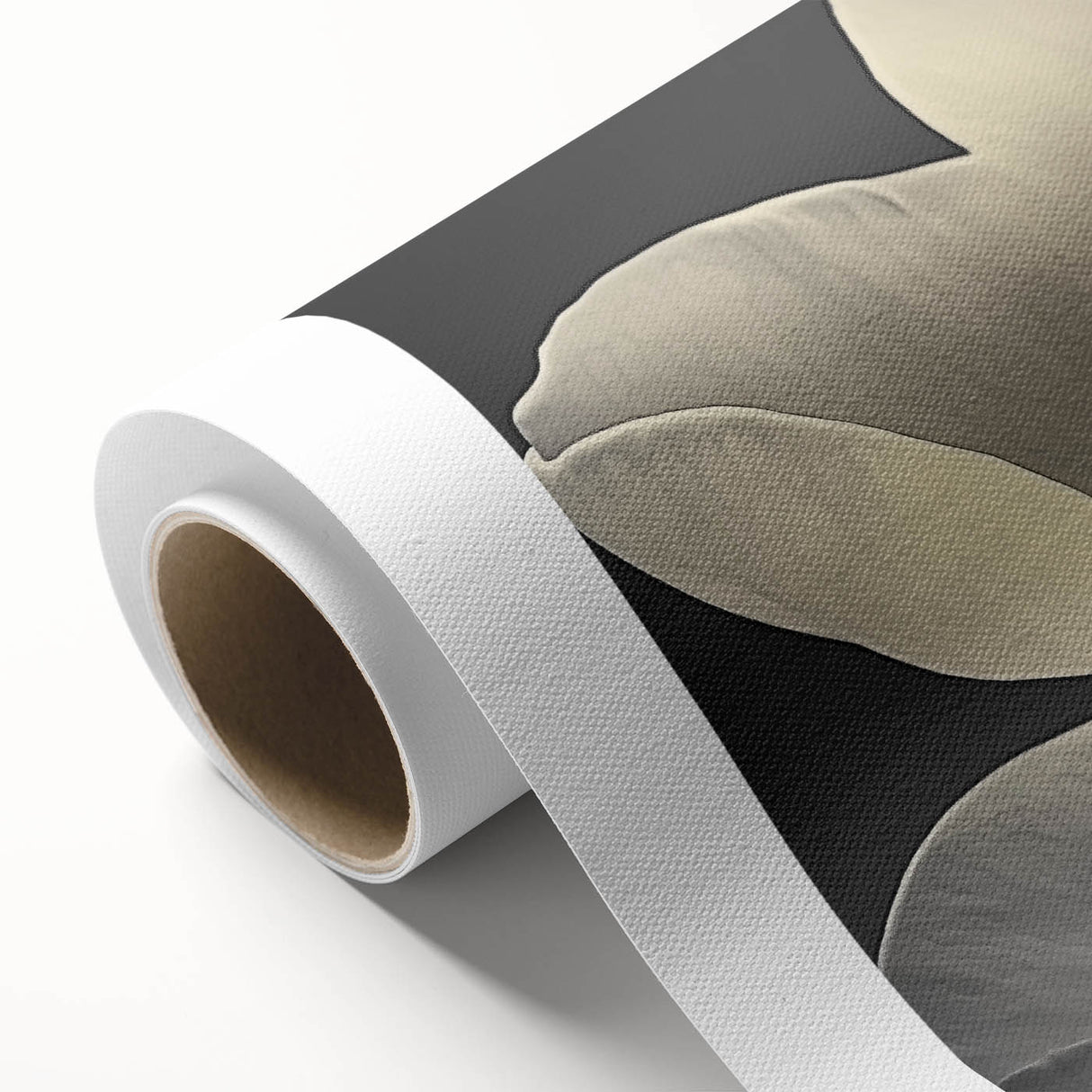 Art deco poster of florals in soft pastel shades on rolled canvas, ideal for nursery wall art.