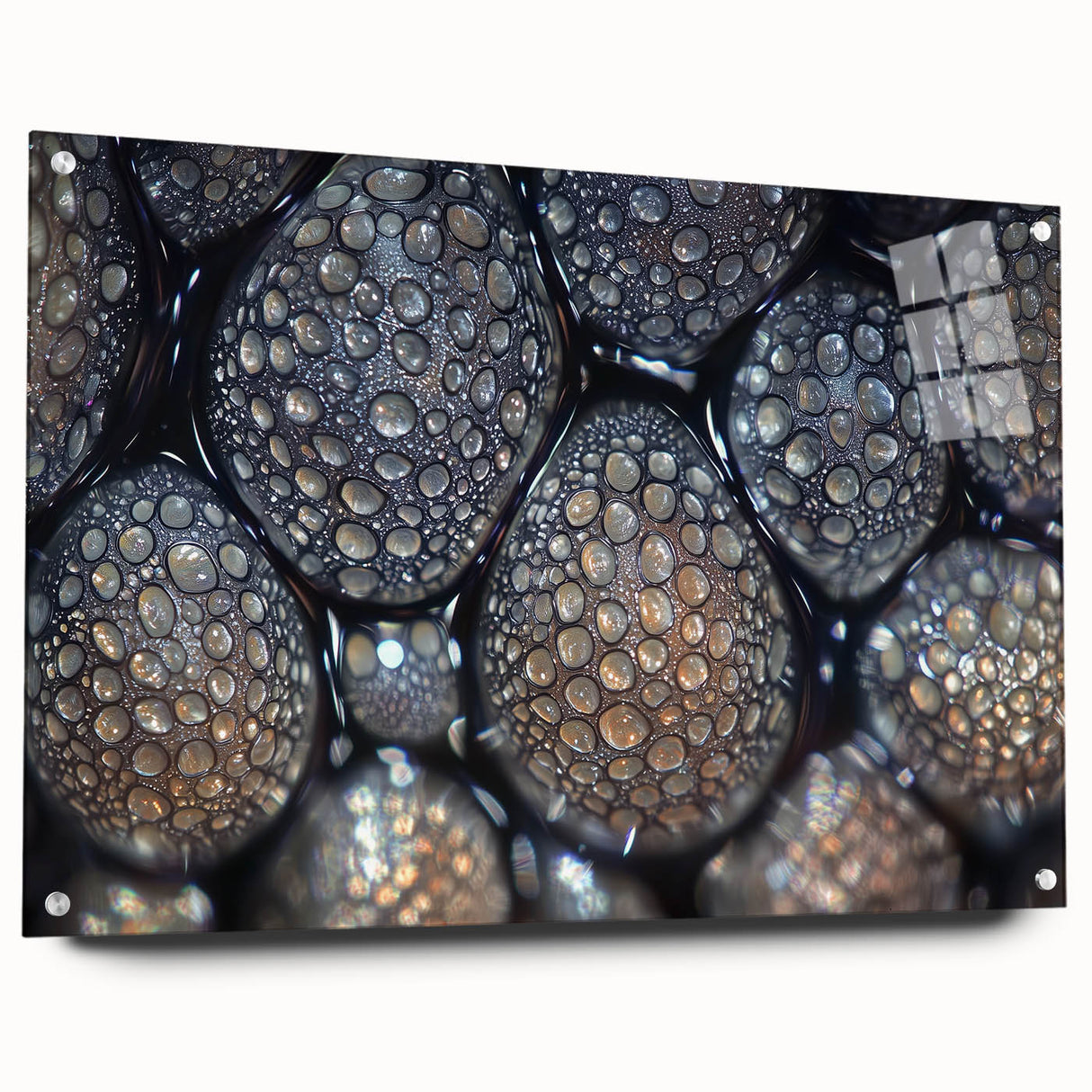 Close-up acrylic print of natural elements in earth tones, suitable for bedroom or dining room decor.