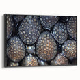 Black and white framed canvas depicting a close-up landscape, ideal for bedroom wall decor.
