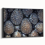 Black and white framed canvas depicting a close-up landscape, ideal for bedroom wall decor.