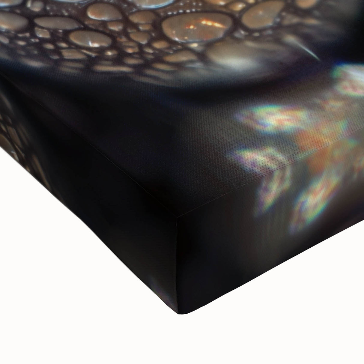 Large art featuring a black and white close-up of tree bark on stretched canvas, suitable for bedroom wall decor.