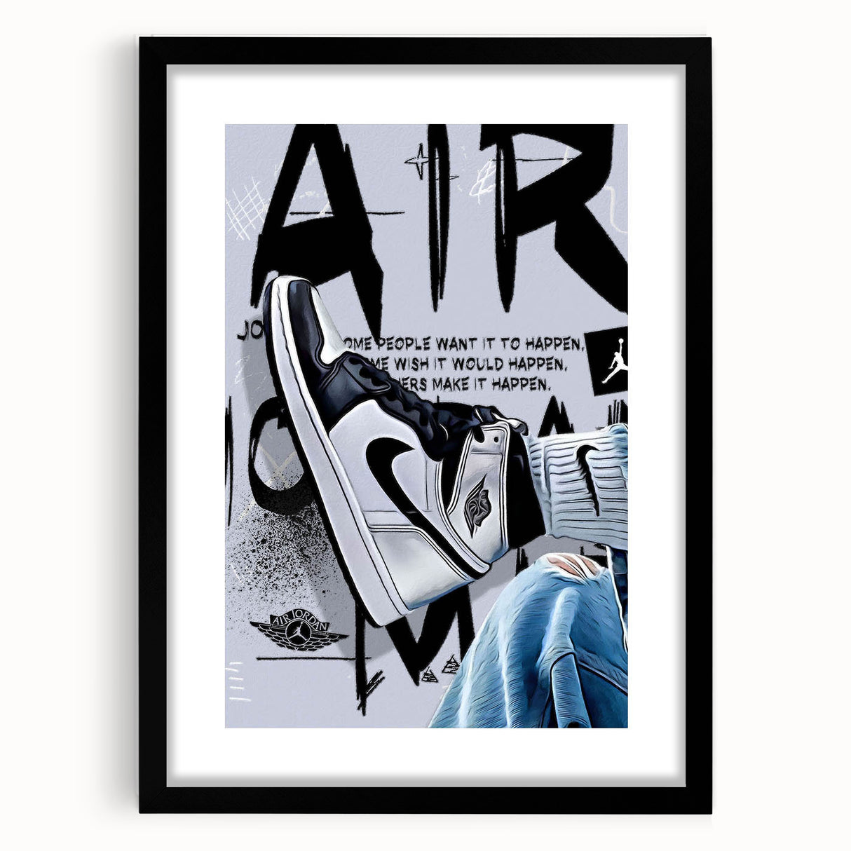 Monochrome Pop Art Wall Art - Black and White Canvas for Urban Décor