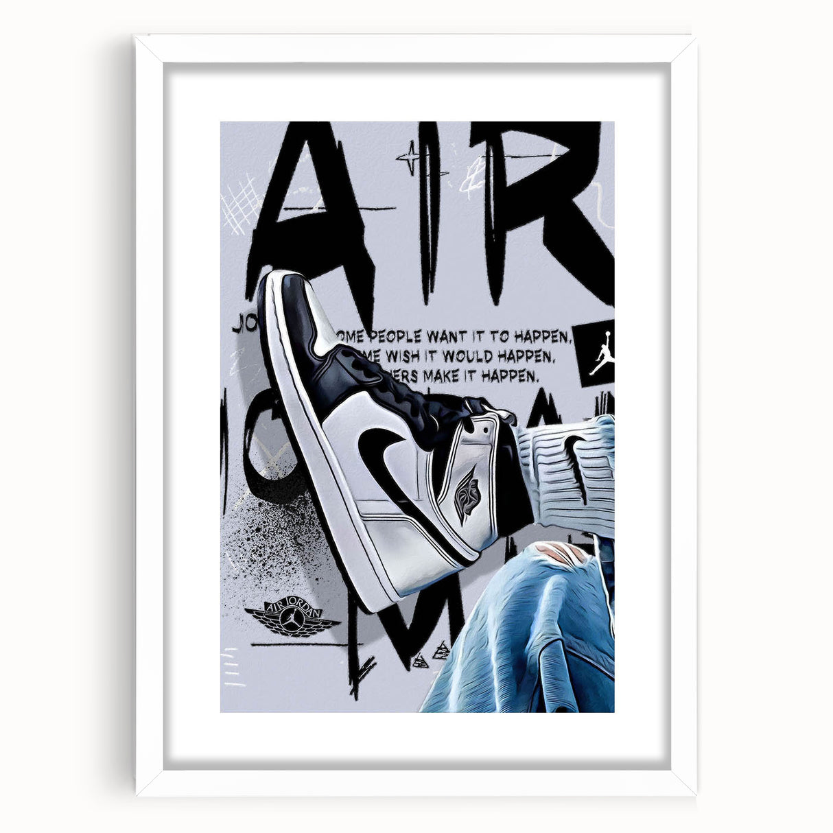 Monochrome Pop Art Wall Art - Black and White Canvas for Urban Décor