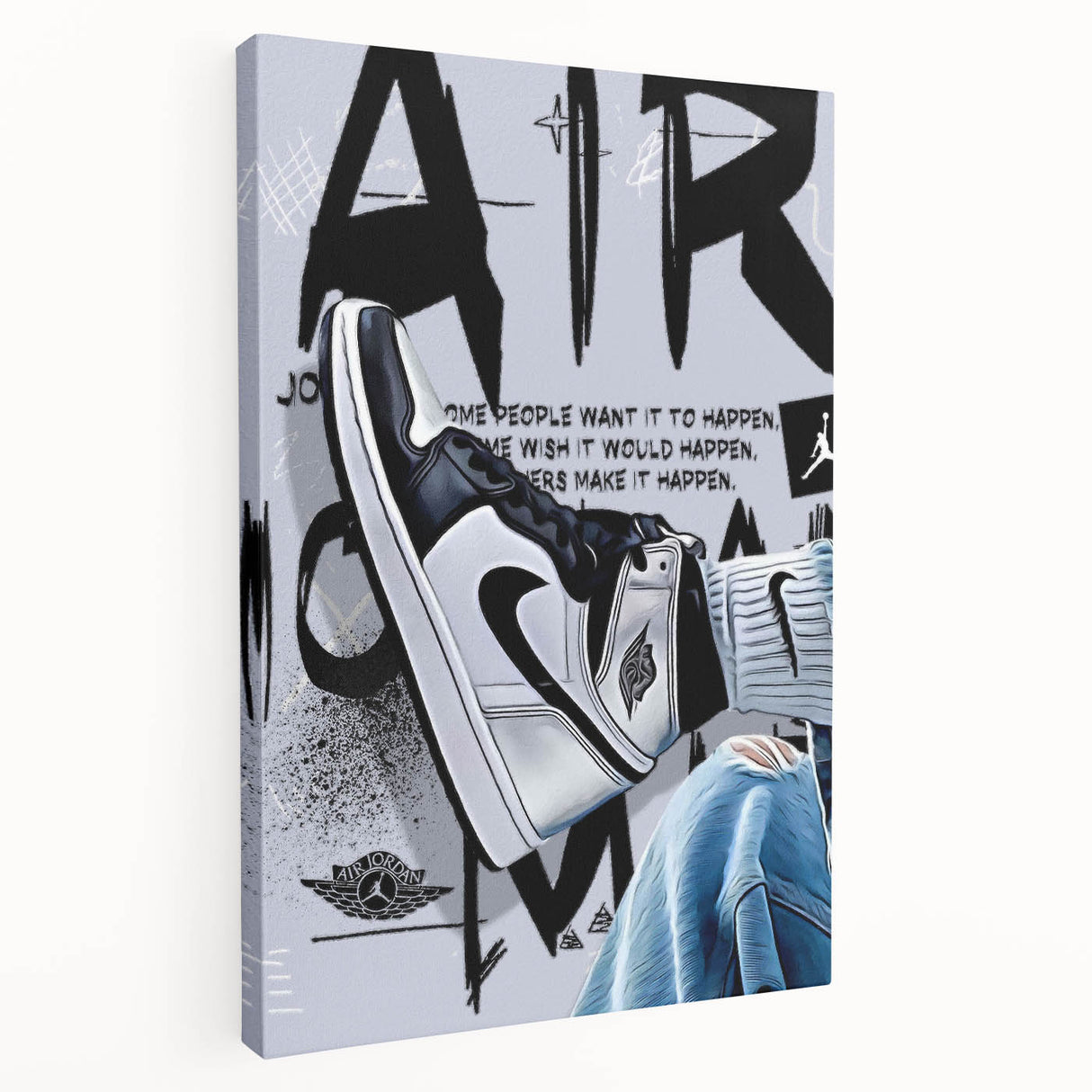 Monochrome Pop Art Wall Art - Black and White Canvas for Urban Décor