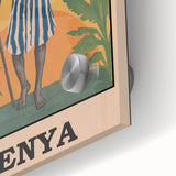 Vintage Kenya Travel Poster | African Culture and Landscape Art Print