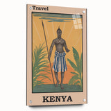 Vintage Kenya Travel Poster | African Culture and Landscape Art Print