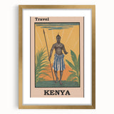 Vintage Kenya Travel Poster | African Culture and Landscape Art Print