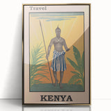 Vintage Kenya Travel Poster | African Culture and Landscape Art Print