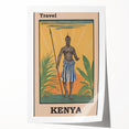 Vintage Kenya Travel Poster | African Culture and Landscape Art Print