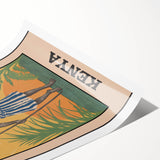 Vintage Kenya Travel Poster | African Culture and Landscape Art Print