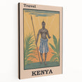 Vintage Kenya Travel Poster | African Culture and Landscape Art Print