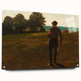Realism Art Prints - Man with a Scythe by Winslow Homer