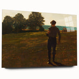 Realism Art Prints - Man with a Scythe by Winslow Homer