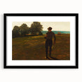 Realism Art Prints - Man with a Scythe by Winslow Homer