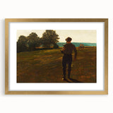 Realism Art Prints - Man with a Scythe by Winslow Homer