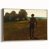 Realism Art Prints - Man with a Scythe by Winslow Homer