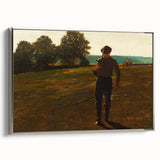 Realism Art Prints - Man with a Scythe by Winslow Homer