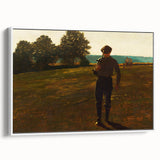 Realism Art Prints - Man with a Scythe by Winslow Homer