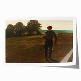 Realism Art Prints - Man with a Scythe by Winslow Homer