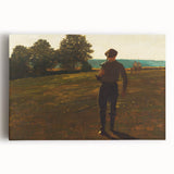 Realism Art Prints - Man with a Scythe by Winslow Homer