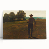 Realism Art Prints - Man with a Scythe by Winslow Homer
