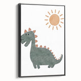 Dinosaur Nursery Wall Art - Stretched Canvas Baby Room Decor