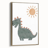 Dinosaur Nursery Wall Art - Stretched Canvas Baby Room Decor