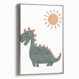 Dinosaur Nursery Wall Art - Stretched Canvas Baby Room Decor