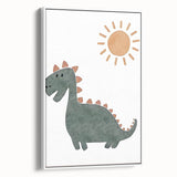Dinosaur Nursery Wall Art - Stretched Canvas Baby Room Decor