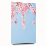 Large abstract wall art on acrylic glass depicting spring themes in soft pastel colors.