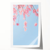 Rolled canvas print featuring a vibrant floral design in spring hues, ideal for art wall dining room.