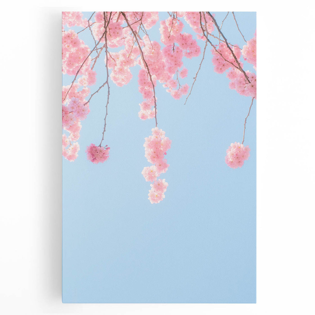 Black and white large art canvas featuring a minimalist design of spring trees, ideal for kitchen wall art.