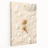 Side view of a large stretched canvas depicting a vibrant summer-themed abstract design, ideal for kitchen wall art.