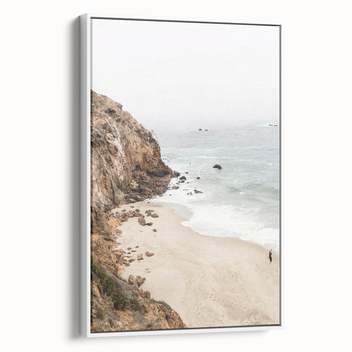 Vintage poster art featuring a colorful, abstract design on an extra-large framed canvas, ideal for living room decor.