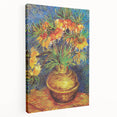 Vincent van Gogh-inspired landscape on large stretched canvas featuring vivid blue and yellow tones.