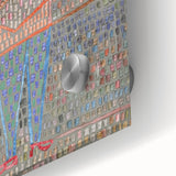 Modern Wall Art: Boy in Vibrant Mosaic-Inspired Fancy Dress