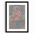 Modern Wall Art: Boy in Vibrant Mosaic-Inspired Fancy Dress
