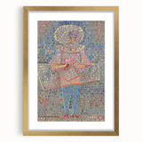 Modern Wall Art: Boy in Vibrant Mosaic-Inspired Fancy Dress