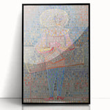 Modern Wall Art: Boy in Vibrant Mosaic-Inspired Fancy Dress