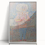 Modern Wall Art: Boy in Vibrant Mosaic-Inspired Fancy Dress